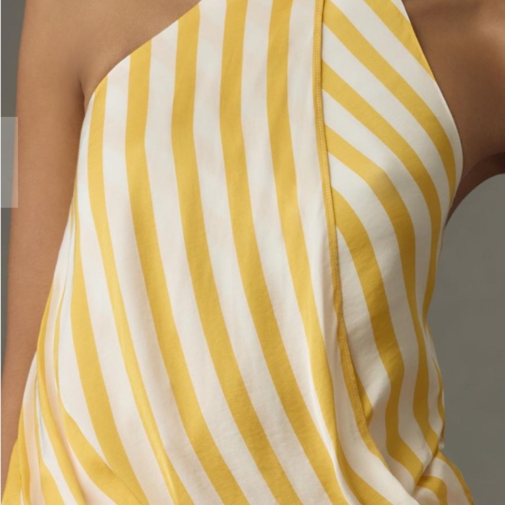 Maeve Halter Scarf Bubble-Hem Tank (Anthro)